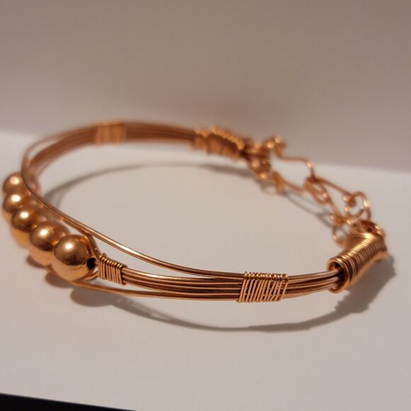 Handmade Copper Wire Cuff Style Bracelet - Picture 5 of 8